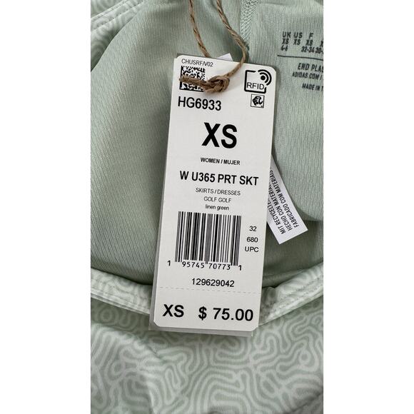 Adidas 16 Inch Ultimate365 Printed Skort Skirt Womens XS Linen Green Flawed New - Picture 6 of 9